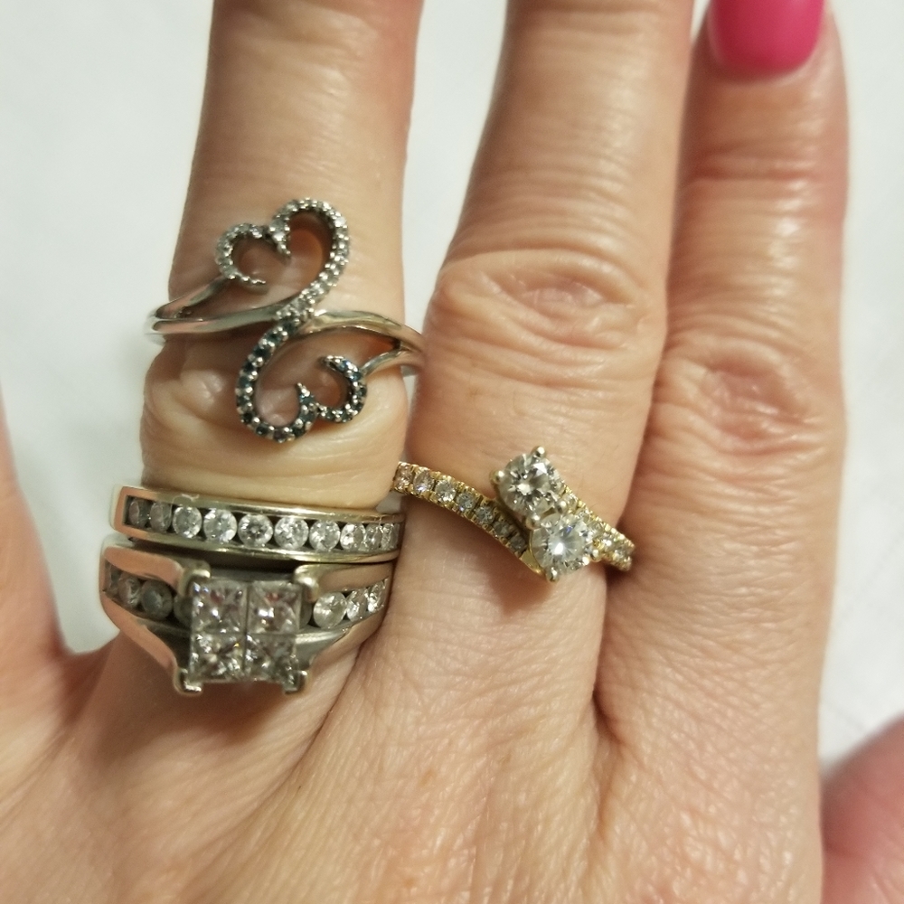 SOLD Jayne Seymour blue diamond ring